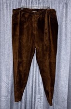 Saks Fifth Avenue Brown Sude Leather Pants Women  s Pants 28