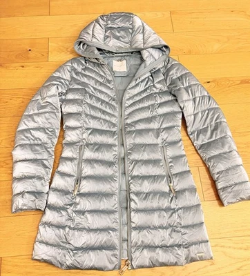 RINO&PELLE Mantel Damen Jacke Parka Gr. EU 38  Wie Neu Glänze Blau - Bild 1 von 4