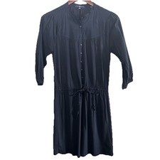 Women’s GAP Navy Knee Length Dress 3/4 Length Sleeves Drawstring Waist Medium