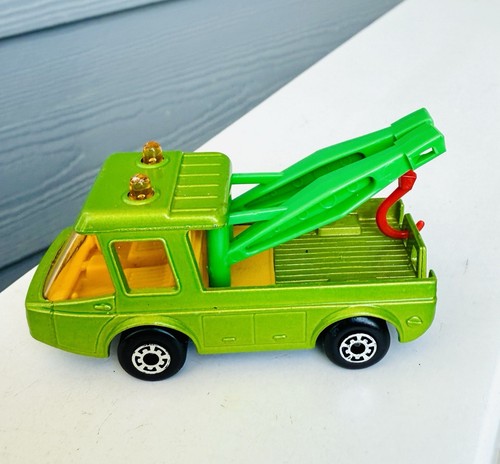 Vintage Matchbox 1976 Superfast #74 Toe Joe Wrecker Tow Truck 1:64 Diecast Green - Picture 2 of 6