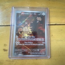 Team Rocket's Meowth 203/182 ILLUSTRATION RARE Destined Rivals Pokemon TCG MINT