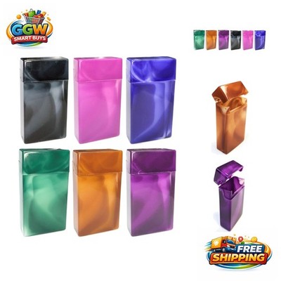 Stunning Assorted Color Cigarette Case for 100mm - 4 Durable Flip-Top Boxes 
