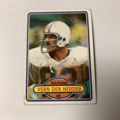 1980 Topps NFL FAIR Vern Den Herder Miami Dolphins