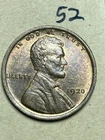 1920 (P) LINCOLN WHEAT CENT, Nice "AU" Almost Uncirculated condition coin, #52