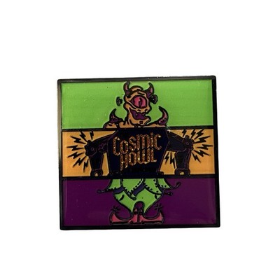Meow Wolf Cosmic Howl Enamel Pin 2024 Austin Texas Square Orange Purple Green