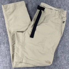 North Face Paramount Trail Convertible Pants Mens 36 Tan Beige Zip Off Nylon