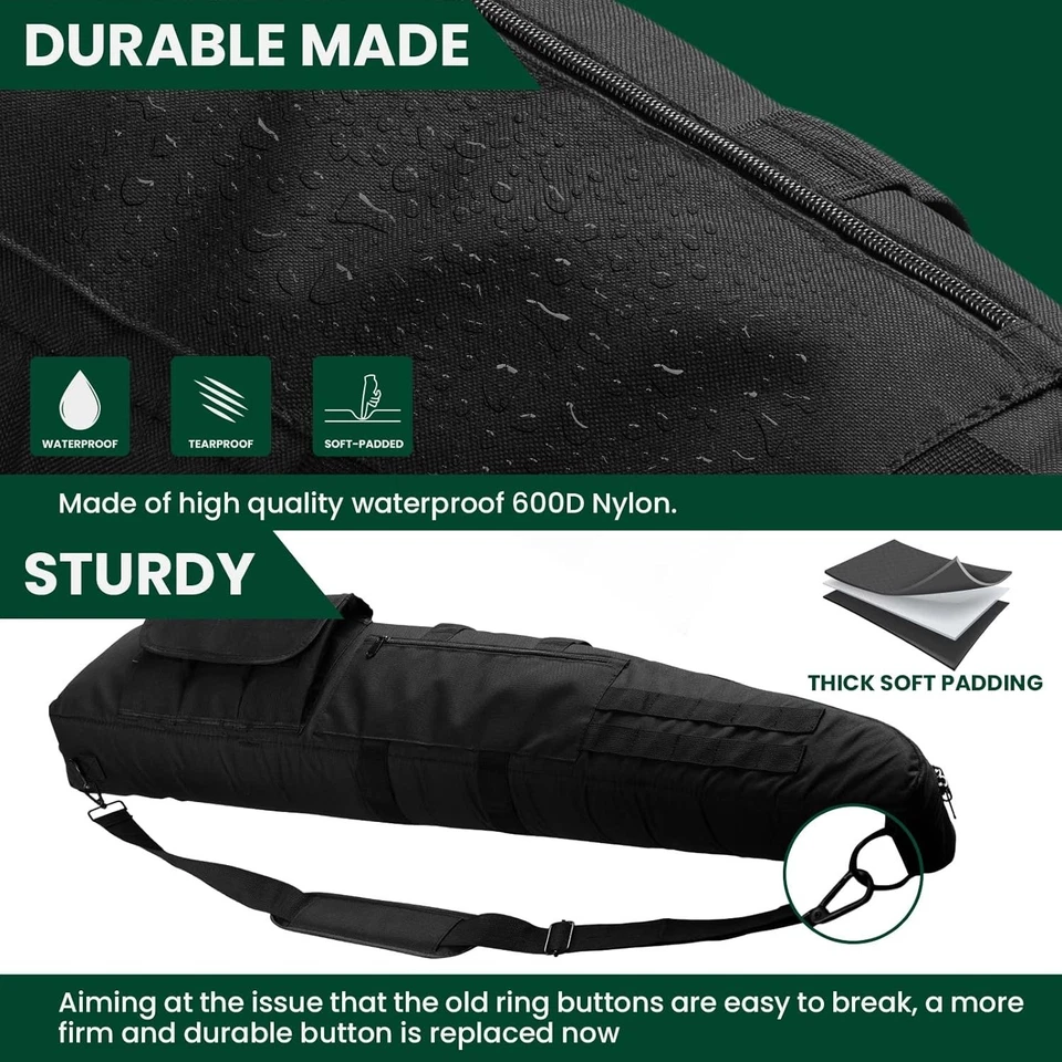 Soft Double Shotgun Rifle Case 38” 42” 44” 46" 52" Long Gun Bag w/Padded Handle - Image 4 of 4