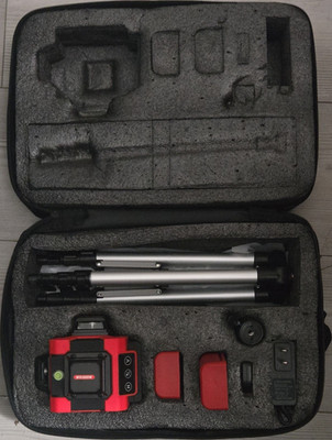 WEIDOW Rotary Laser Level Kit w/ Case, Tripod, Batteries & Charger