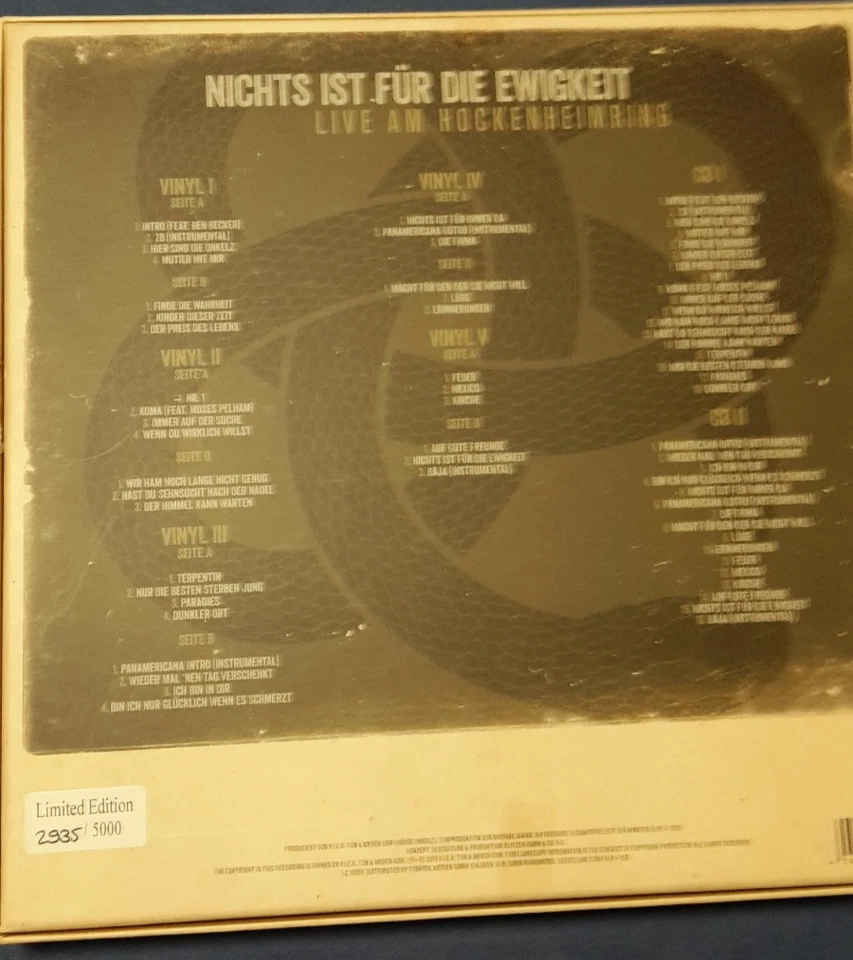 BÖHSE ONKELZ "NICHTS IST FÜR DIE EWIGKEIT" VINYL & CD BOX LIVE AM HOCKENHEIMRING - Bild 2 von 2