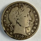 1910 S Barber Half Dollar, Very Good Condition, Mintage 1,948,000, ASW .36169 Oz