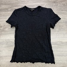 Rag & Bone Shirt Womens XS Black Gemma Floral...