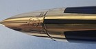 Rare Waterman Edson Fountain Pen Sapphire Blue 23k Gold Trim With Case