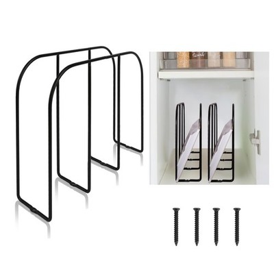 2 Pack Cabinet Tray Dividers 11.8x9x3 Inch Baking Cookie Sheet Organizer