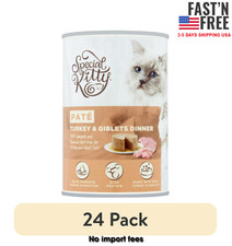 (24 pack) Special Kitty Turkey & Giblets Dinner Pate Wet Cat Food, 22 oz Can