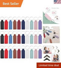 Bright Color 30 Pcs Leather Keychain Blanks for Sublimation Personalization