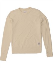 CONVERSE Womens Sweatshirt Jumper UK 6 XS White Cotton AV04