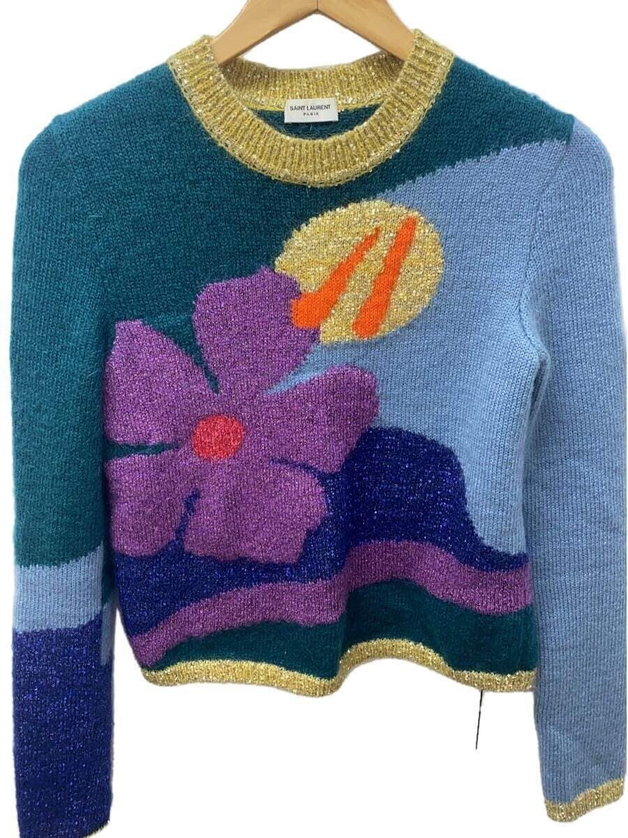 SAINT LAURENT maglia e maglione 21AW jacquard (spessore) XS mohair GRN floreale
