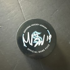 Matty Beniers Autographed signed Seattle Kraken official Hockey Puck  