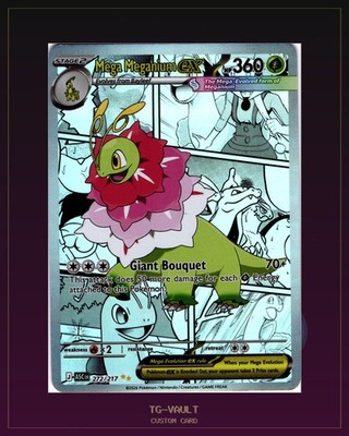 MEGA-MEGANIUM Comic Style Custom Card Fan Art keine Originalkarte