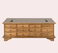 Laura Ashley Honey Gold Garrat 12 Drawer Large Coffee Table Chest of Drawers