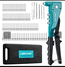 Libraton Heavy Duty Rivet Gun, Pop Rivet Gun Set, Professional Hand Riveter, ...