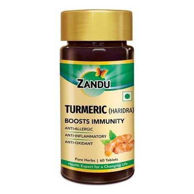 Zandu Turmeric 60 Tablets Immunity & Natural Cough & Cold Relief