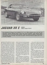 1969 Jaguar XK E Type Convertible Vintage Magazine Road Test Article Ad 69
