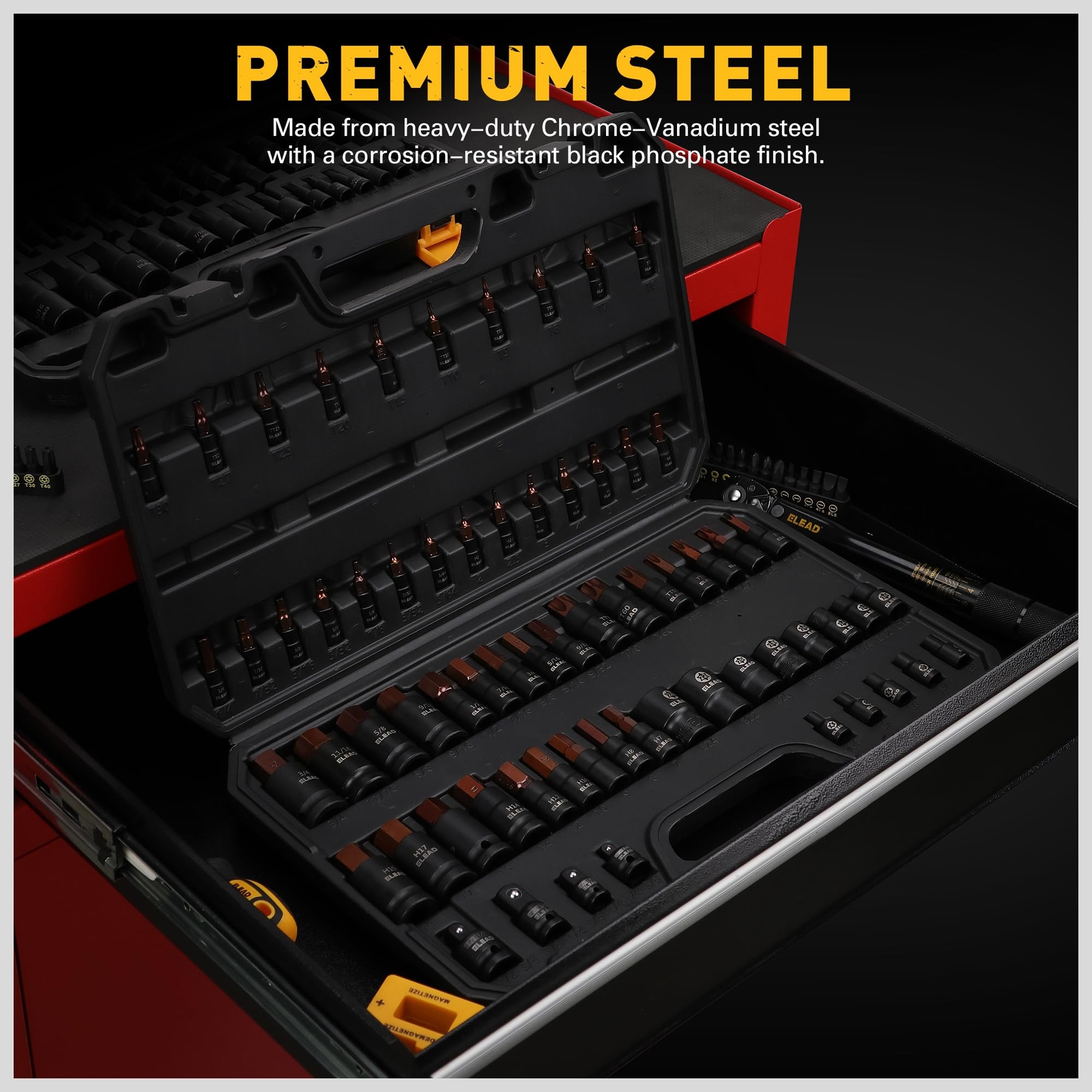 66-Piece Torx Bit &Hex Bit Socket Set:Premium CR-V & S2 Alloy Steel, Star Tamper