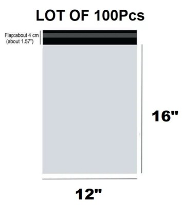 Membrapol 250 500 Buste Poly Mailer Autosigillanti 12x16 Pollici - Opache, Spessore 2.7 Mil, Per E-commerce E Spedizioni Lego Polybag