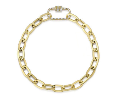 Jared Shy Creation Gelbgold Diamant Karabiner Verschluss 7'' Armband