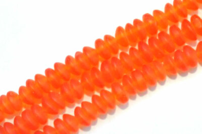 AI7-01 - 100 GLASPERLEN LINSEN 6 MM ORANGE MATT