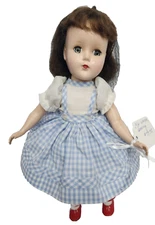 Vtg  Dorothy Judy Garland Hard Plastic Ideal? American Character? Doll 14" 1950s