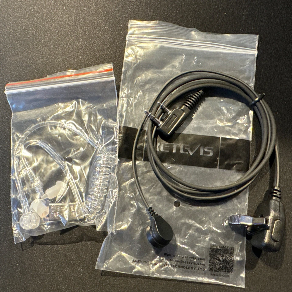 2X GENUINE 2Pin Mic Headset for Retevis RT22 H777Plus RT27V Baofeng UV5R Kenwood - Image 3 of 4