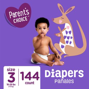 parent's choice 168 ct baby diapers size 1