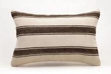 Kilim Pillow Cover, 16x24 inc, Vintage Sofa Pillow, Handmade Decorative Pillow