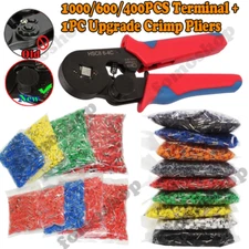 Crimp Connector Insulated Cord Pin End Terminal With 1PC Crimp Pliers Set
