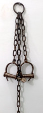 Antique Iron Handcuffs Shackles Props With 4 Cuff Total 60 Inch
