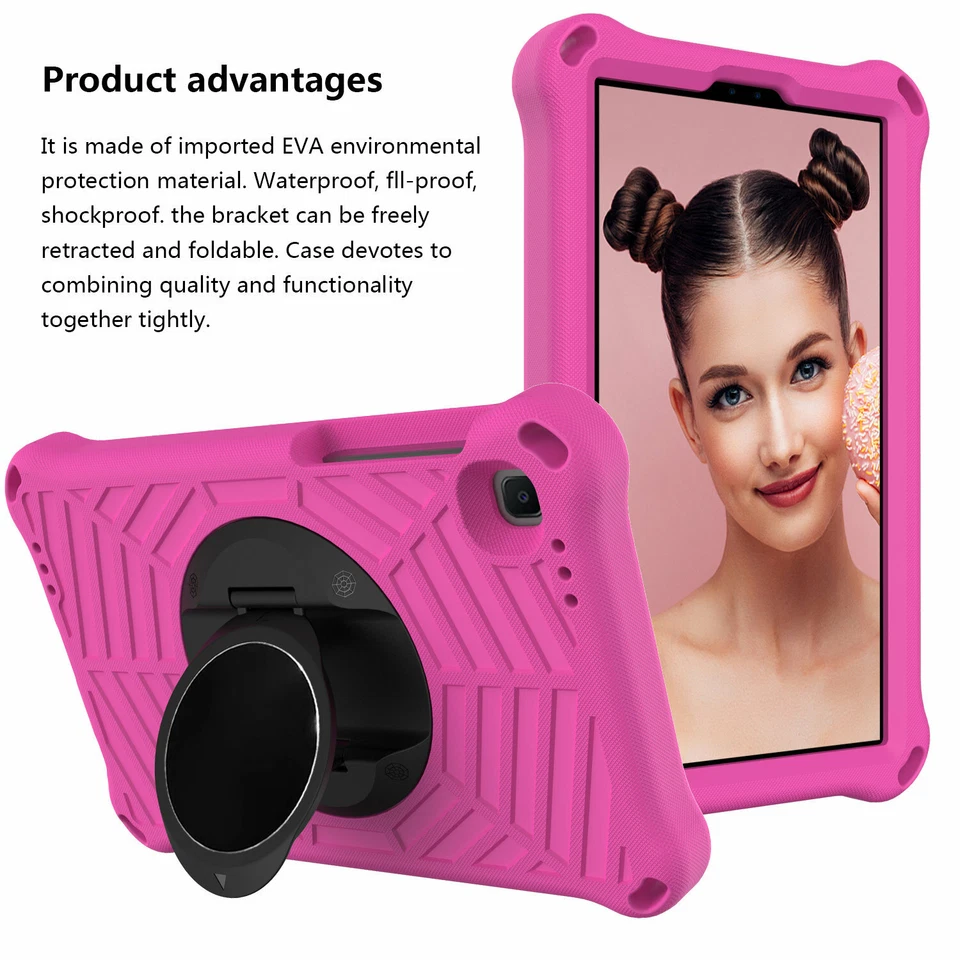 For Samsung Galaxy Tab A8 X200 S6 A7 Lite P610 Shockproof Silicone stand Case - Image 4 of 4
