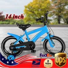 14in Kid Bike Childrens Bicycle Boys Girls Kids Bike with Training Wheels Unisex