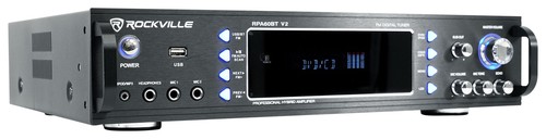 Rockville RPA60BT V2 1000 Watt 2-Ch USB Bluetooth DJ/Pro/Karaoke Amplifier Mixer - Picture 2 of 6