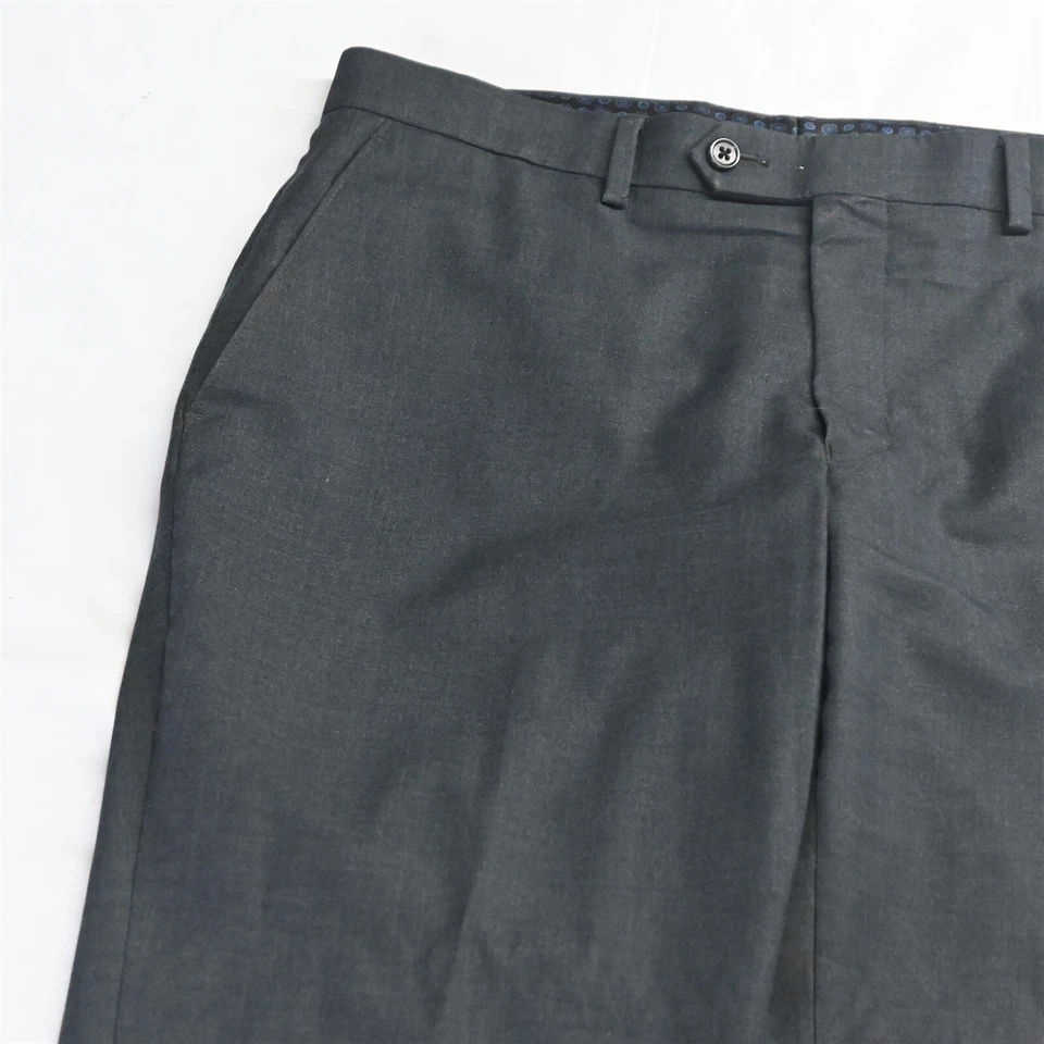 Pantalones de vestir Michael Kors 33 x 30 gris frente plano pantalones para hombre Foto 2 de 4