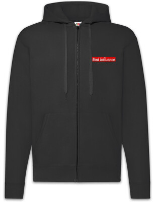 Bad Influence Zipper Hoodie Fun Biker Club MC Rocker Motorradfahrer