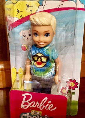 barbie club chelsea boy doll emoji tie dye