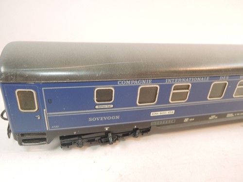 ++ SF 417 H0 Märklin 4029 Internationaler Schlafwagen 4581 CIWL blau Blech - Imagen 3 de 9