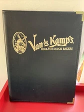 Van De Kamp's Holland Dutch Oven Bakery Leather NoteBook Holder 