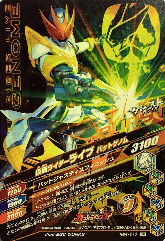 その他 ReZARDxMasatoYamaguchiExTradingCard18KGP Evil Masked Kamen Rider masked rider Ganbarizing Card RM4-013 SR