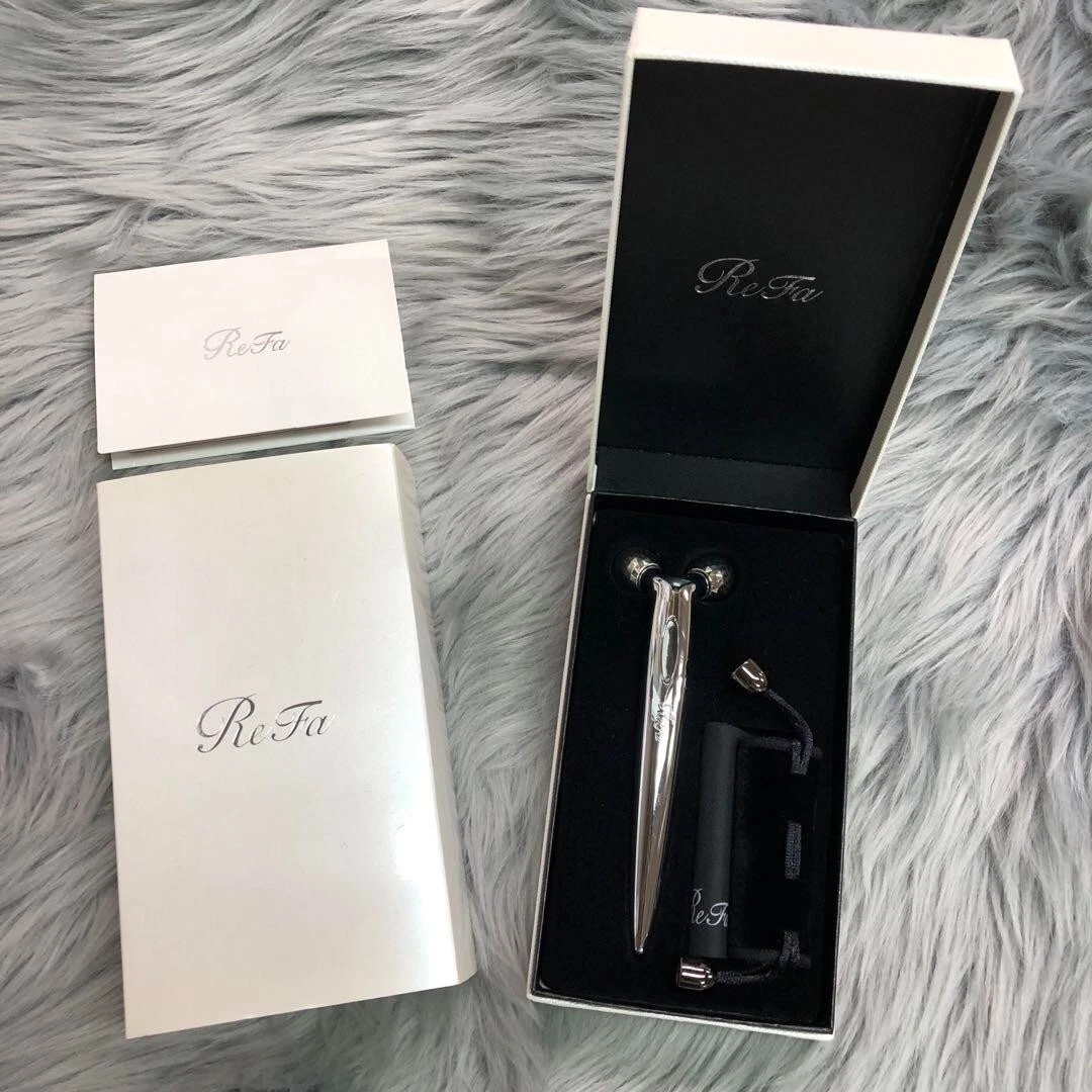MTG ReFa S CARAT RF-SC1855B Authentic Platinum Beauty Face Roller