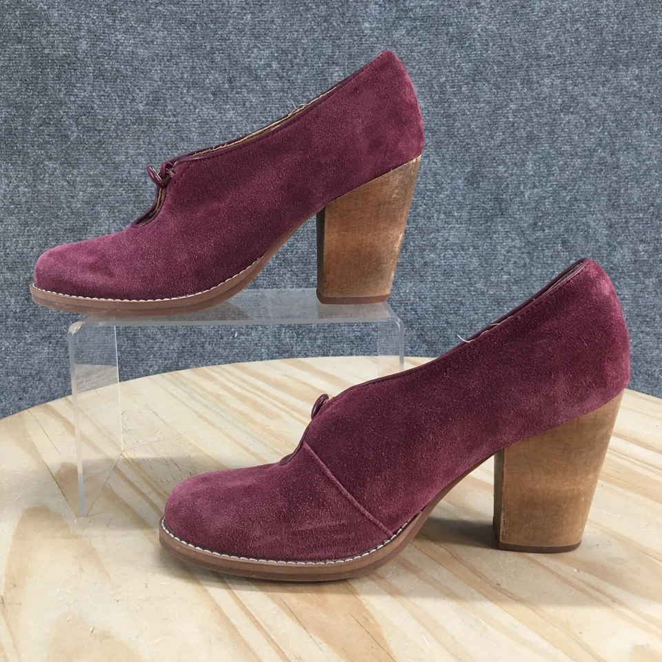 Zapatos Latigo para mujer 7,5 M llama bomba púrpura informal sin cordones tacones de bloque de madera Foto 2 de 4