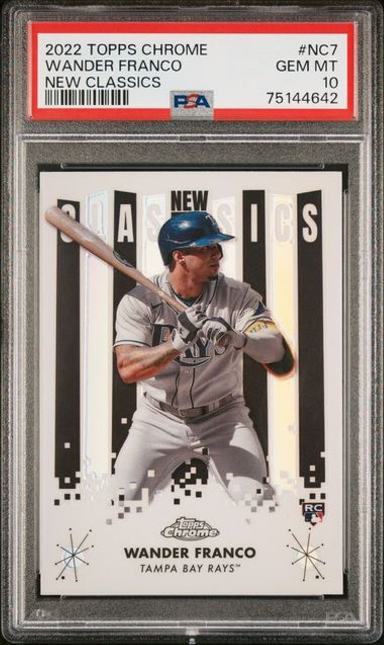 2022 TOPPS CHROME NEW CLASSICS WANDER FRANCO #NC7 ROOKIE CARD PSA 10