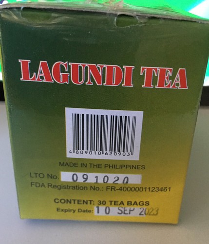 LAGUNDI Philippinischer Kräutertee ganz natürlich 5 Schachteln x30 Beutel. Kostenloser Versand in die USA - Bild 3 von 3